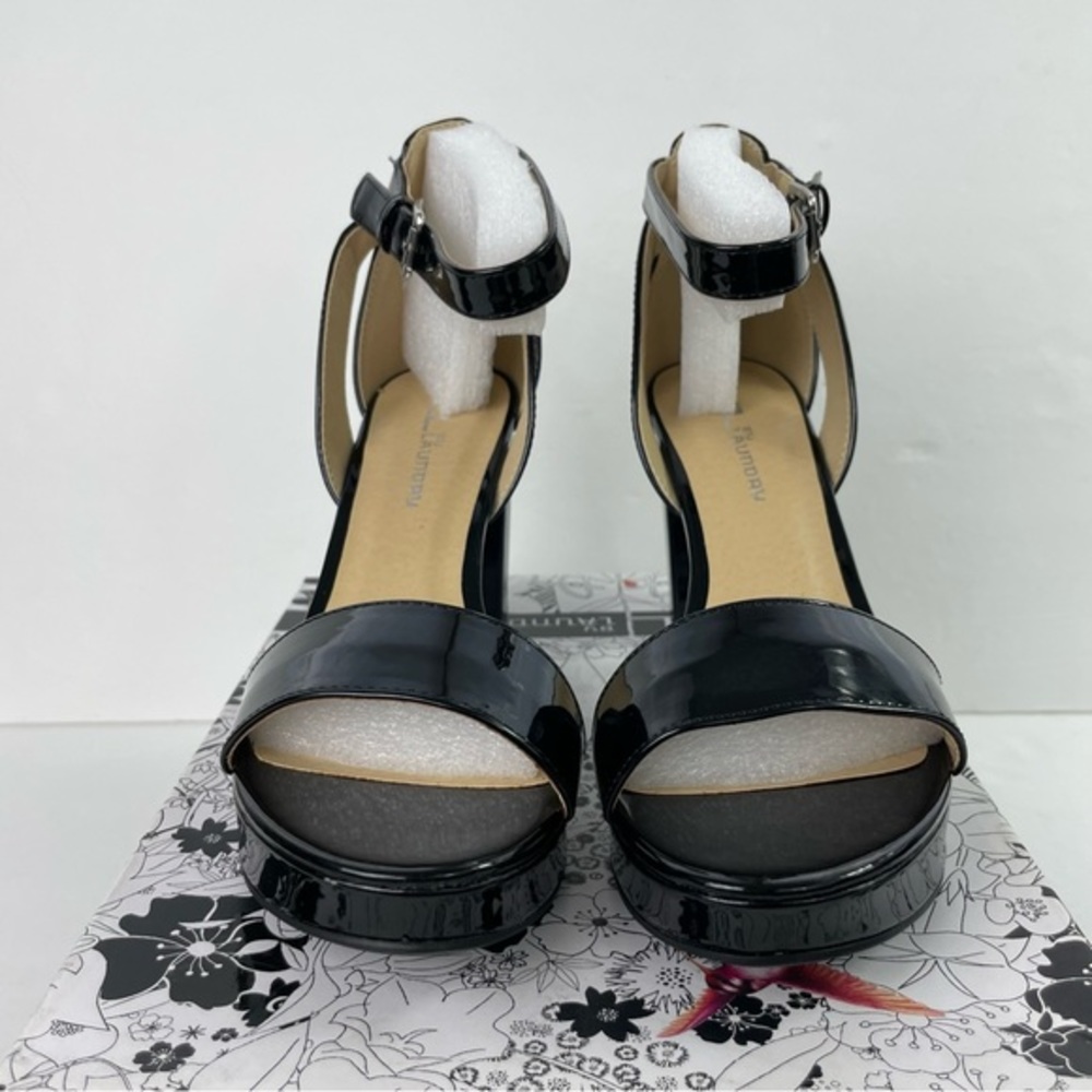 CL BY CHINESE LAUNDRY Go On Platform Dress Sandal Black Patent Heels - Picture 8 of 15